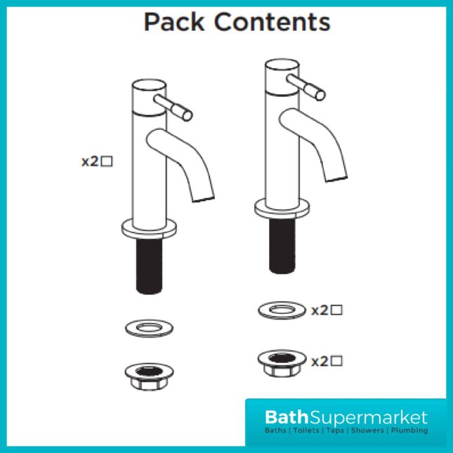 Bristan Mila Black Pair Lever Bath Taps