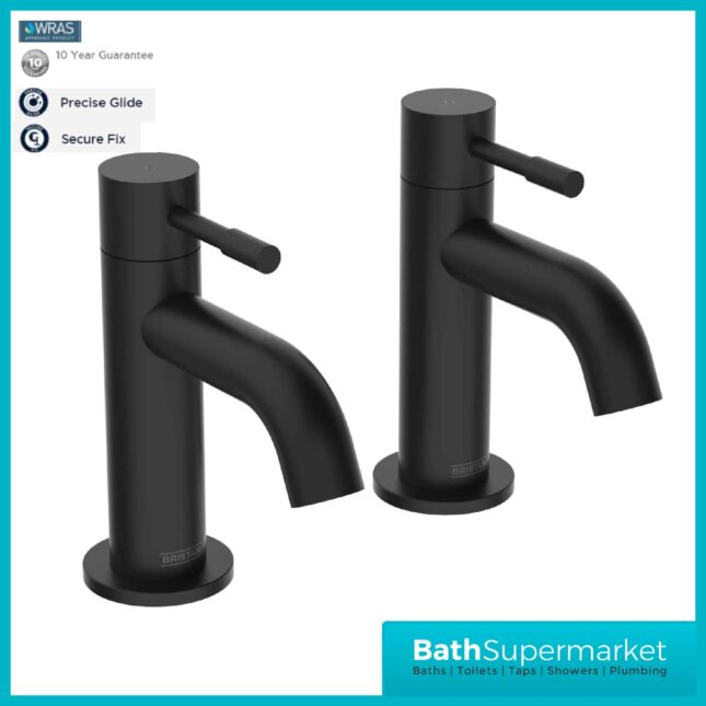 Bristan Mila Black Pair Lever Bath Taps