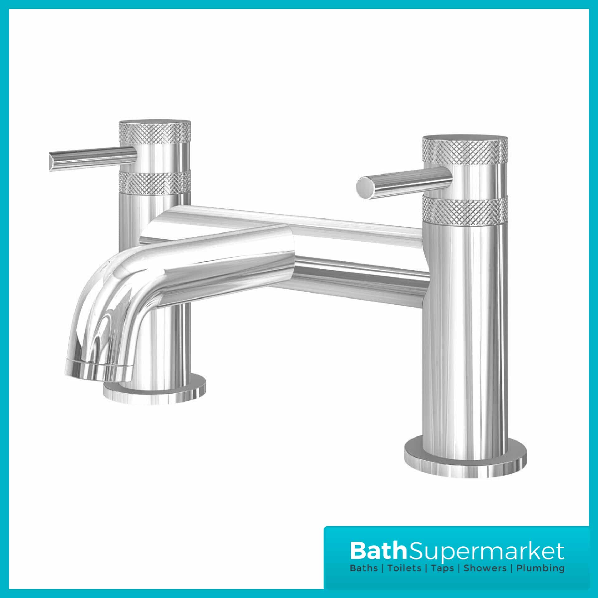 Knurled Round Chrome Basin Mono & Bath Filler Tap Pack-2 Screw Heads - Image 5