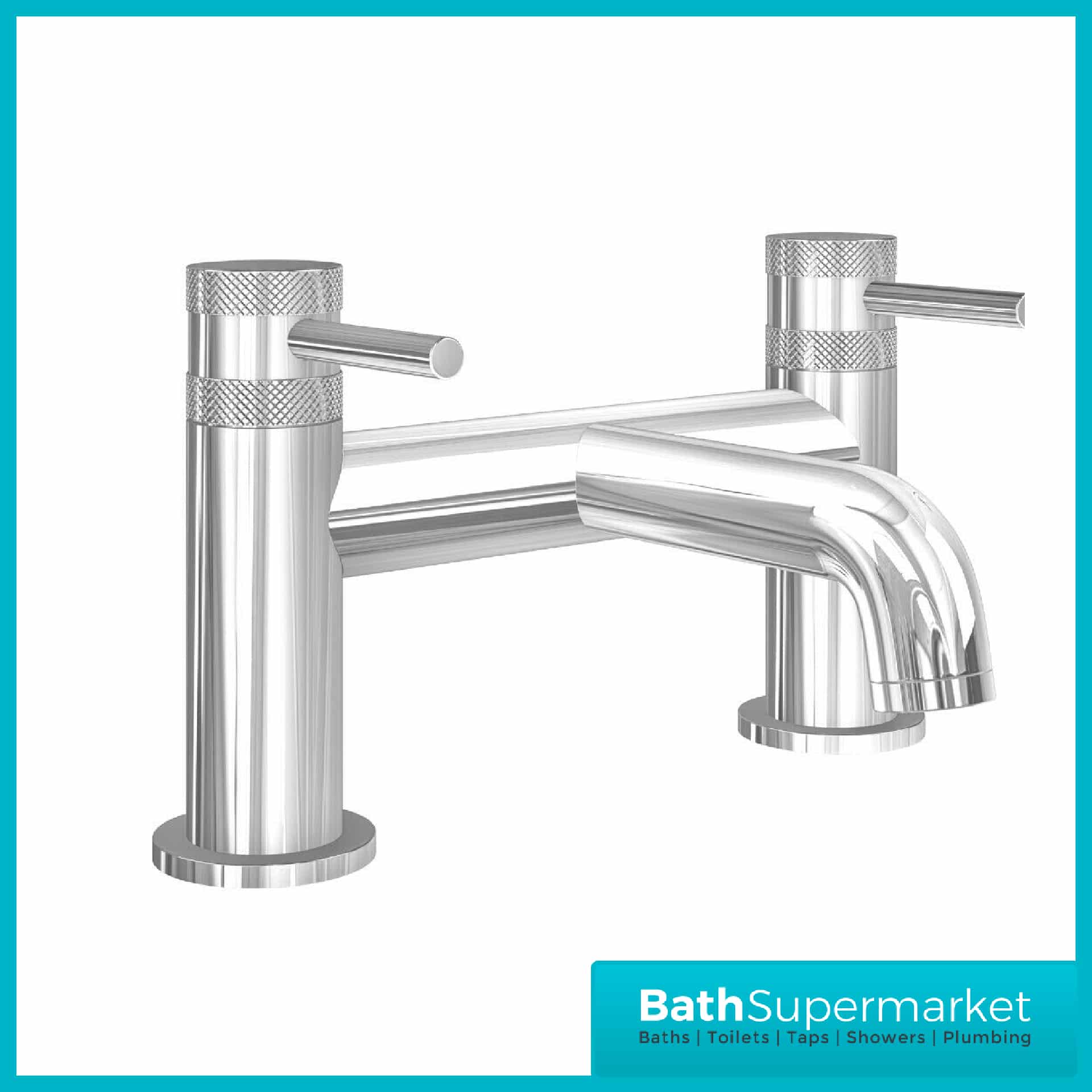 Knurled Modern Round Chrome Bath Filler Tap & Screw Head 2 Types