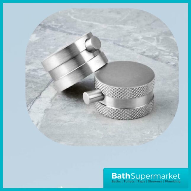 Knurled Round Chrome Basin Mono Mixer Tap With Screw Head 2 Types