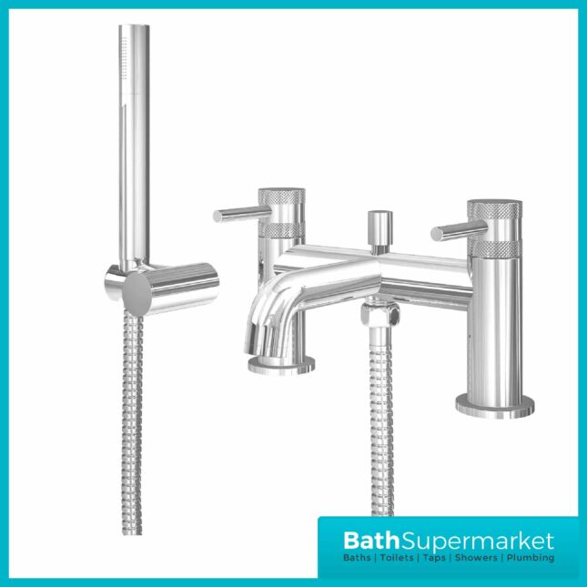Knurled Round Chrome Bath Shower Mixer Tap & Screw Head 2 Types