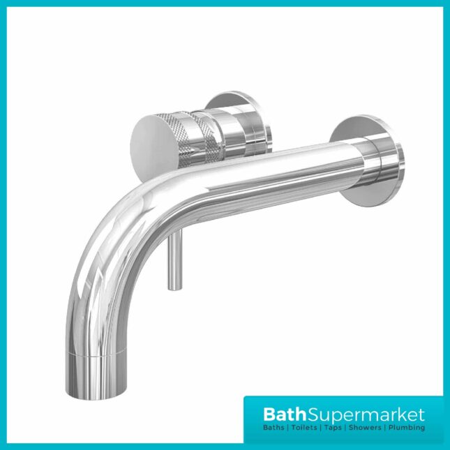 Knurled Round Chrome Wall Mounted Basin Tap & Screw Head 2 Types