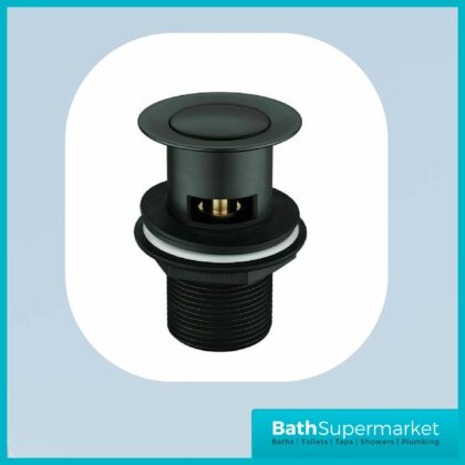 Knurled Round Black Basin Clicker Waste