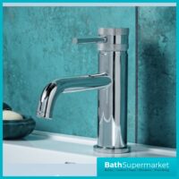 Knurled Round Chrome Basin Mono Mixer Tap With Screw Head 2 Types
