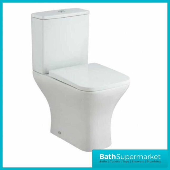 Nuie Ava Rimless Short Projection Close Coupled Toilet & Soft Close Seat