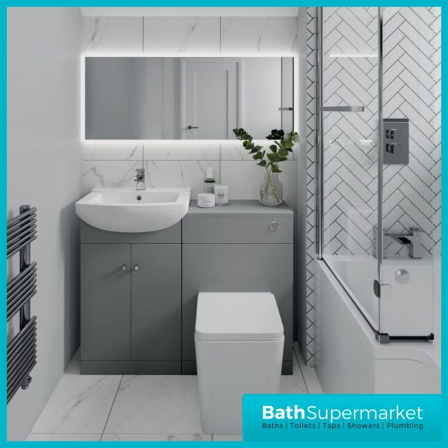 Elation Ikoma Dove Grey Back To Wall Wc Unit 550mm