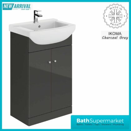 Elation Ikoma Charcoal Grey Vanity Unit & Basin 550mm
