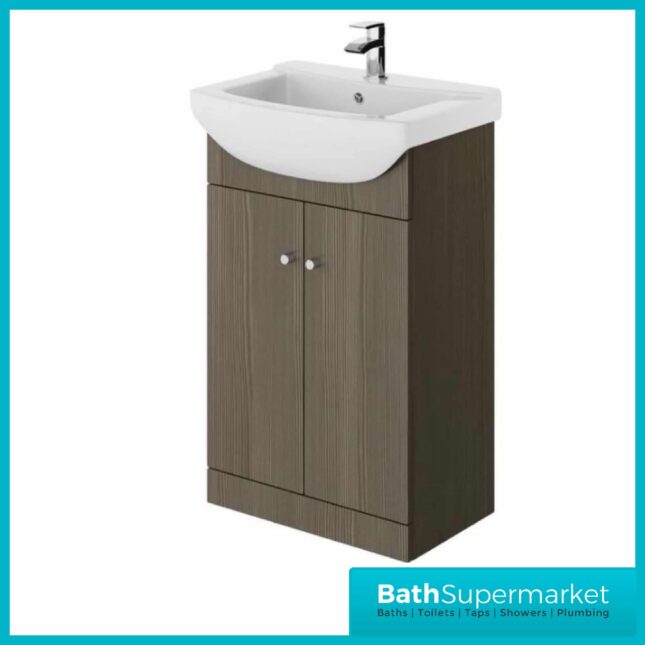 Ikoma Modern Bodega Grey Unit With Ceramic Basin 650mm - Image 3