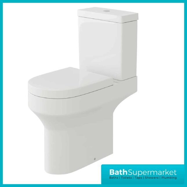 Florence Close Coupled Comfort Height D Shape Toilet & Soft Close Seat