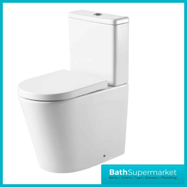 Ferrara Plus Fully Shrouded Rimless Comfort Height D Shape Toilet