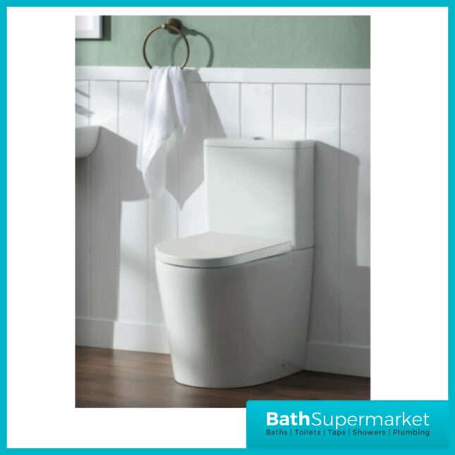Ferrara Plus Fully Shrouded Rimless Comfort Height D Shape Toilet