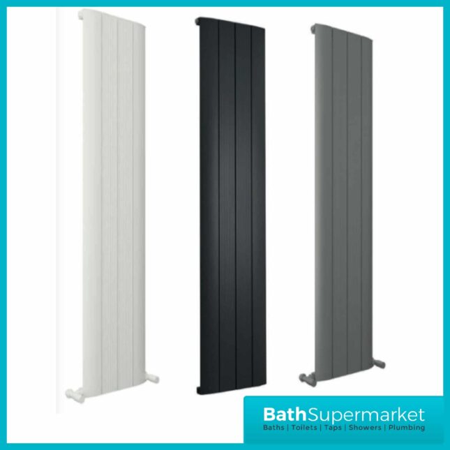 Taupo Anthracite Grey Modern Aluminium Radiator 1800mm x 375mm