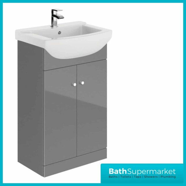Elation Ikoma Dove Grey Vanity Unit & Basin 550mm