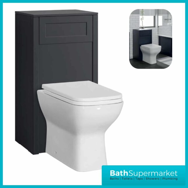 Turin Shadow Grey Back To Wall Floorstanding WC Unit 500mm