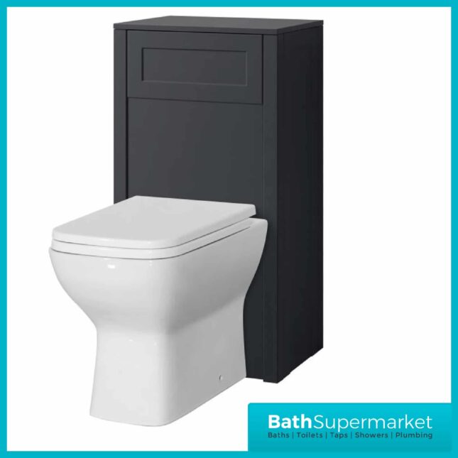 Turin Shadow Grey Back To Wall Floorstanding WC Unit 500mm