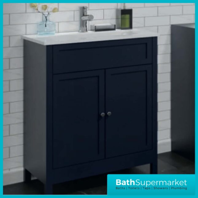 Turin Shadow Grey Floorstanding Vanity Unit & Ceramic Basin 800mm
