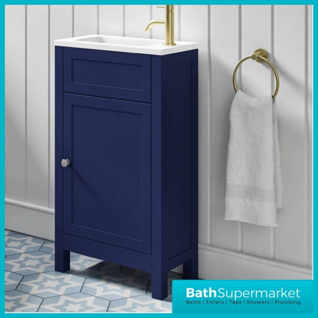 Turin Sapphire Floorstanding Cloakroom Vanity Unit & Basin 460mm - Image 6