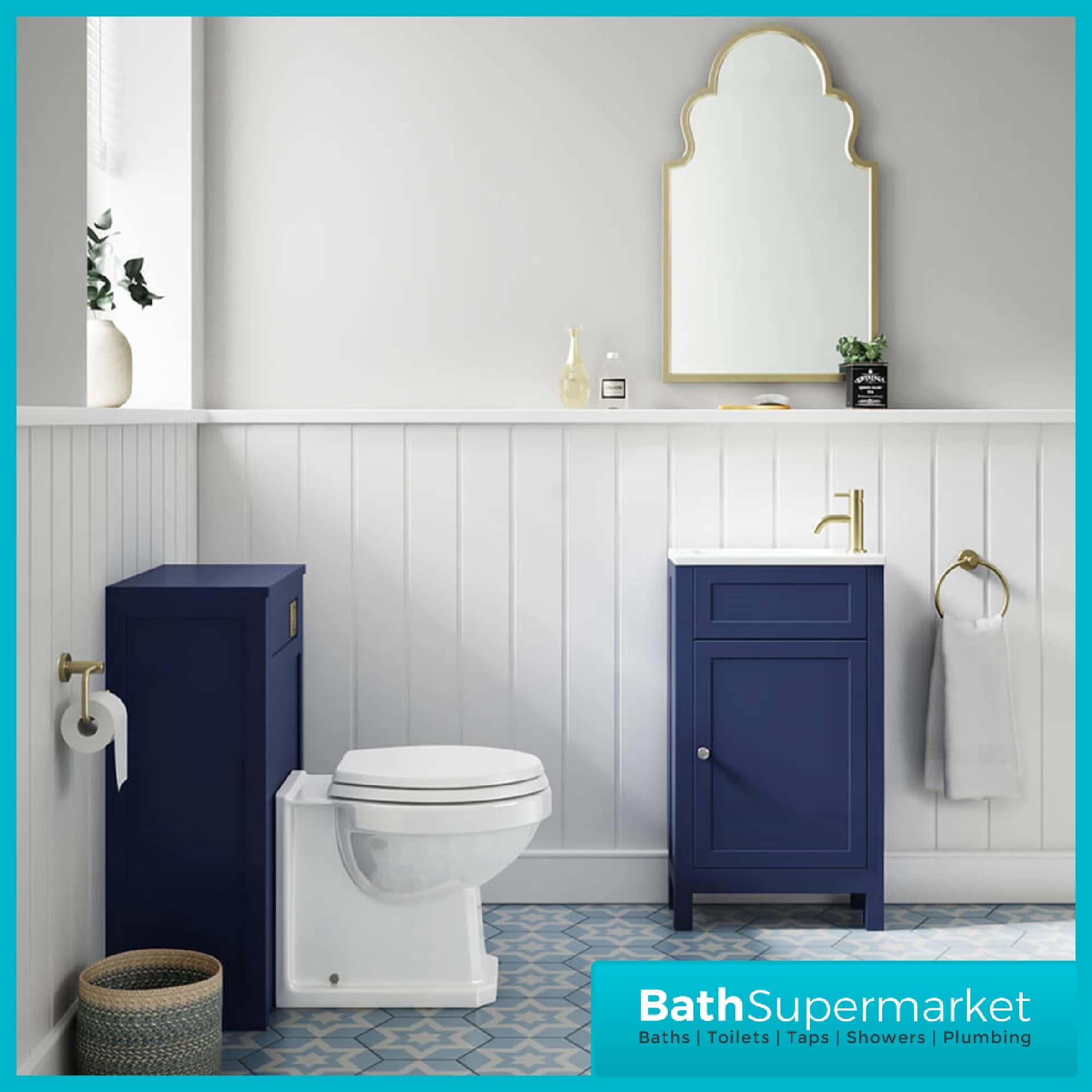 Turin Sapphire Back To Wall Floorstanding WC Unit 500mm