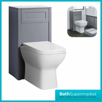 Turin Tailored Grey Floorstanding WC Unit 500mm