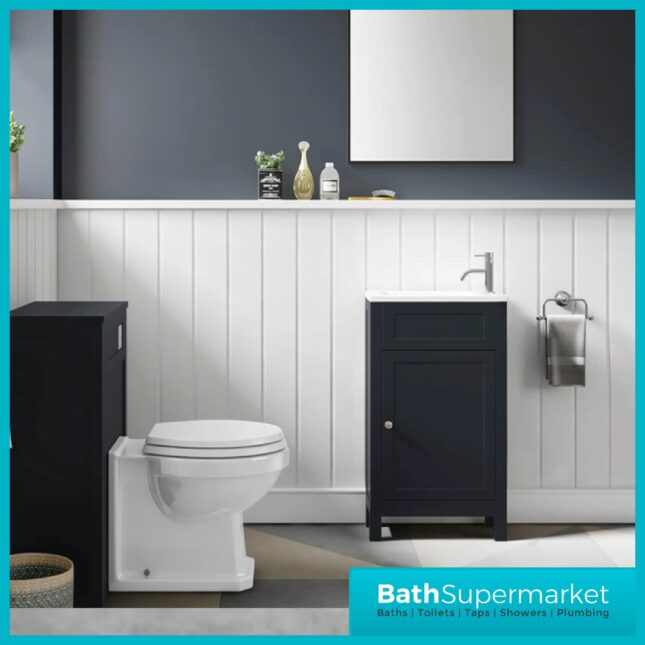 Turin Shadow Grey Back To Wall Floorstanding WC Unit 500mm