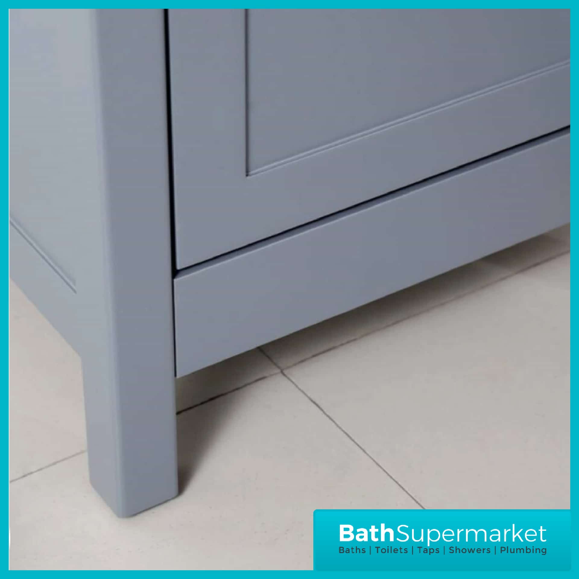 Turin Tailored Grey Floorstanding Vanity Unit & Ceramic Basin 800mm