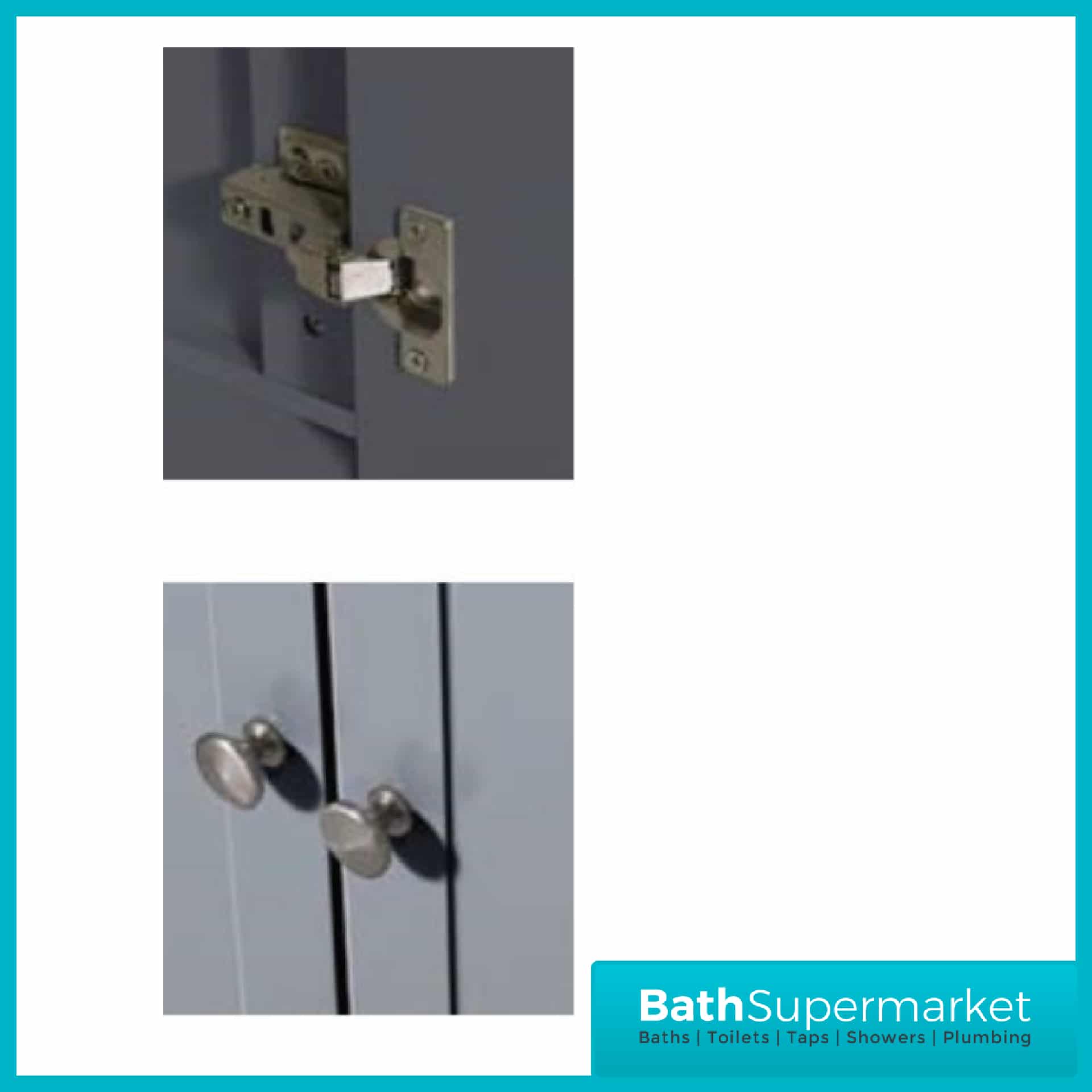 Turin Tailored Grey Floorstanding Cloakroom Vanity Unit & Basin 460mm