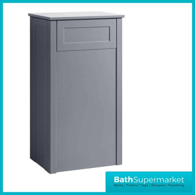 Turin Tailored Grey Back To Wall Floorstanding WC Unit 500mm