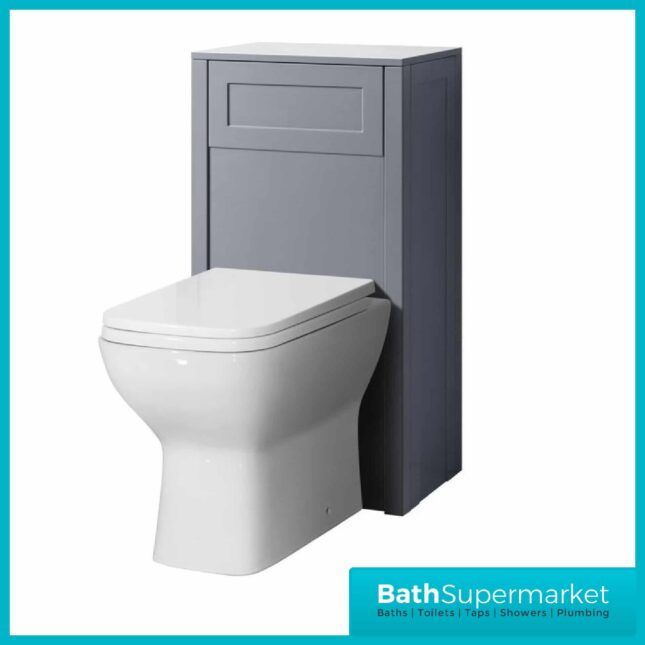 Turin Tailored Grey Floorstanding WC Unit 500mm