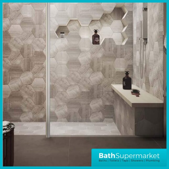 Wet Room Glass Screen Panel & Vertical Ceiling Post