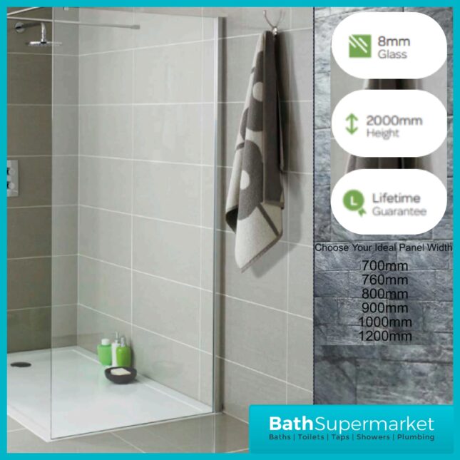Wet Room Screen Glass Panel