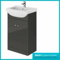 Elation Ikoma Charcoal Grey Vanity Unit & Basin 550mm - Image 2