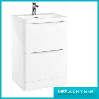 Sognare Celeste Cella White 600mm Bella Floorstanding Vanity Unit