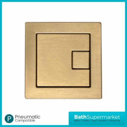 Tavistock Square Brushed Brass Dual Flush Button