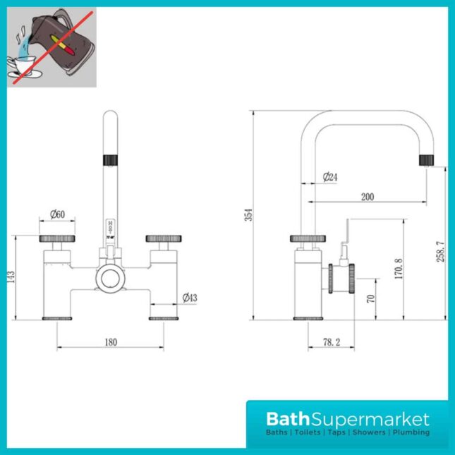 Gold Finish Standard 3-In-1 Instant Boiling Water Kitchen Mixer Tap