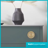 Tavistock Round Brushed Brass Pneumatic Dual Flush Button - Image 2
