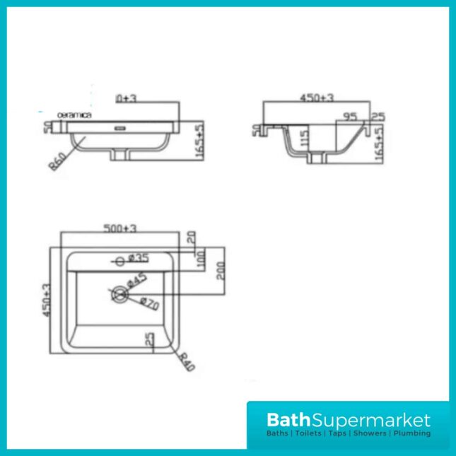 Sognare Matt Grey Wall Hung Vanity Unit & Basin 500mm