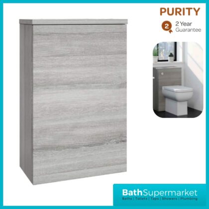 Purity Grey Ash Back To Wall WC Unit 505mm