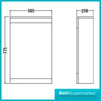 Purity Storm Grey Gloss Back To Wall WC Unit 505mm