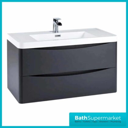 Sognare Matt Grey Wall Hung Vanity Unit & Basin 900mm