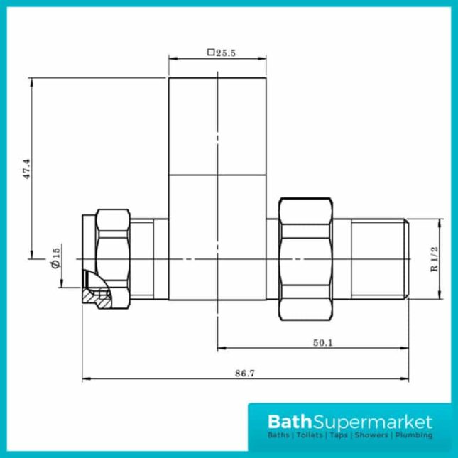 These towel rail valves are manufactured from solid brass and finished with brushed brass colour, they are fully UK abd EU compliant and sold as a pair with a 15mm connection with a manufacturers 2 year guarantee for piece of mind.
