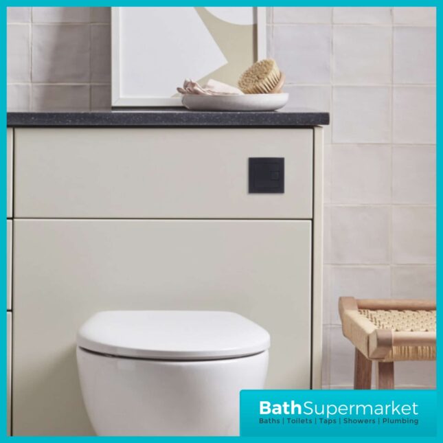 Tavistock Square Black Dual Flush Button TR9028