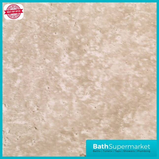 Concrete Beige PVC 10mm Wall Panel 2400mm High x 1000mm