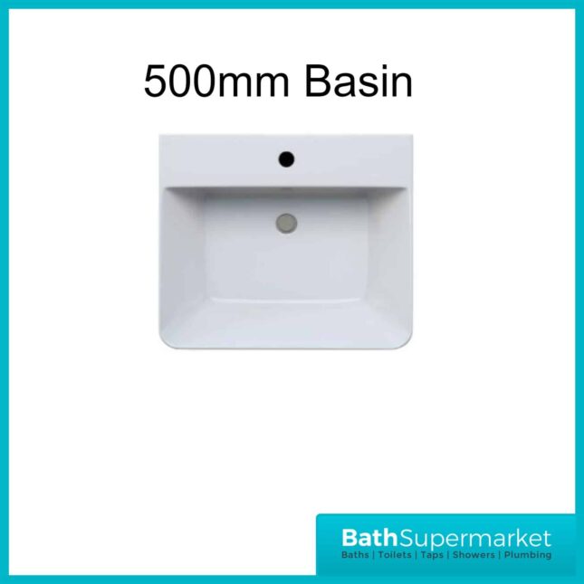Biella Anthracite Wall Mounted Vanity Unit & Basin 500mm