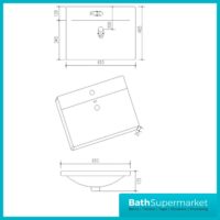 Purity Silver Oak Floorstanding Drawer Unit & Ceramic Basin 600mm - Image 6