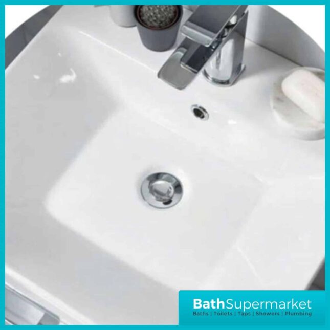 Biella Gloss White Wall Mounted Vanity Unit & Basin 500mm