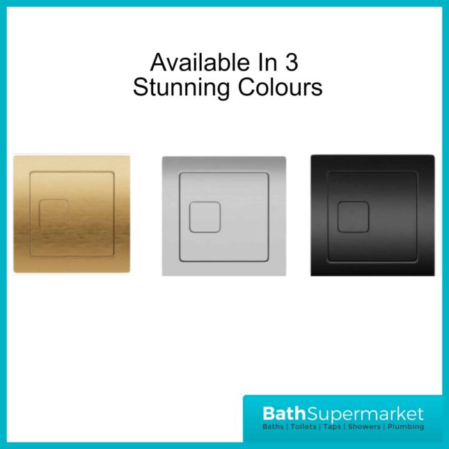 BathSupermarket Square Chrome Cable Dual Flush Plate Button