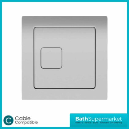 BathSupermarket Square Chrome Cable Dual Flush Plate Button