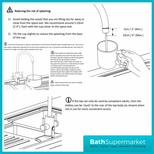 Abode Province Brushed Nickel 4-In-1 Monobloc Instant Hot Tap & Water Tank