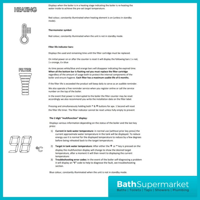 Abode Province Brushed Nickel 4-In-1 Monobloc Instant Hot Tap & Water Tank